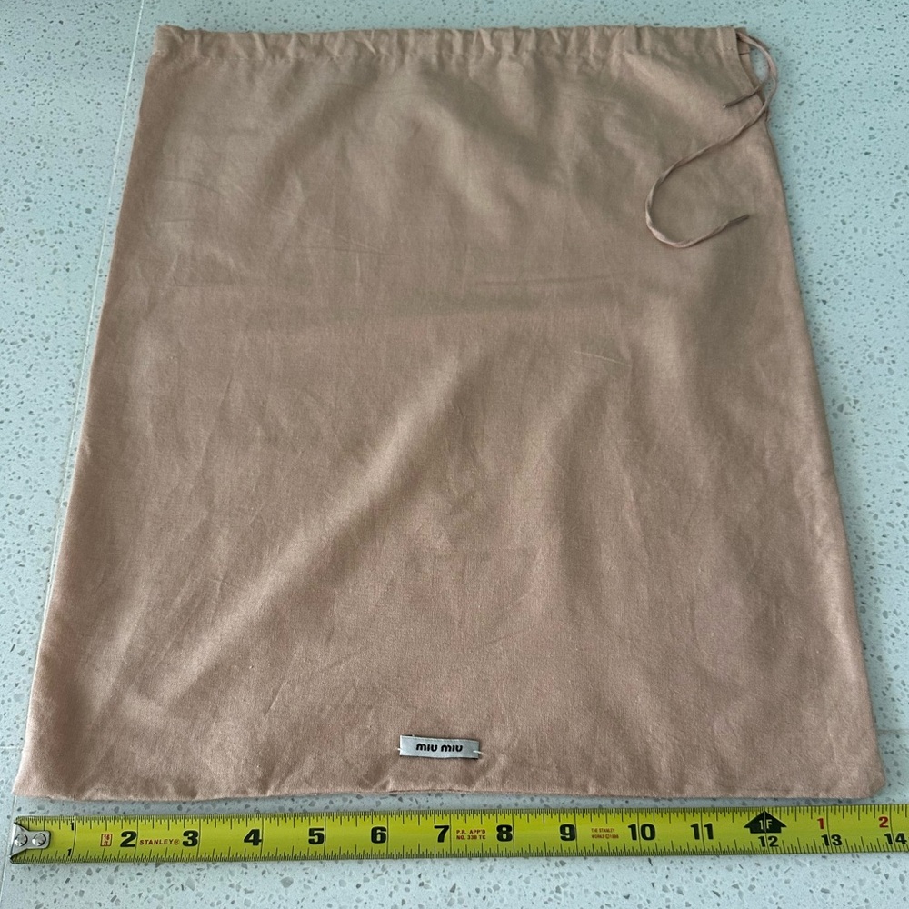 Miu Miu Tan Dust Bag for shoes/purse
